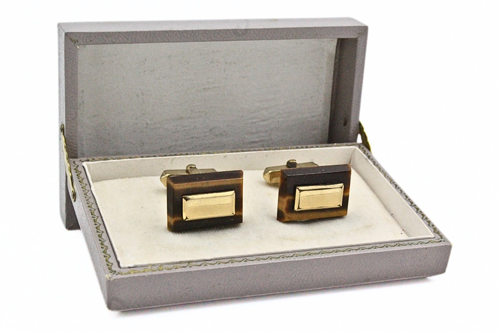 Spectacular Signed 12K GF Rectangular Tiger's Eye… - image 3