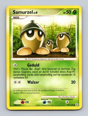 TCG Pokemon Karte Samurzel DP 97/130 DE Masakazu Fukuda Diamond & Pearl