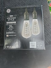 GE LED Vintage Style Bulbs Medium Base Dimmable Smoke Finish ST19 NEW 5000k