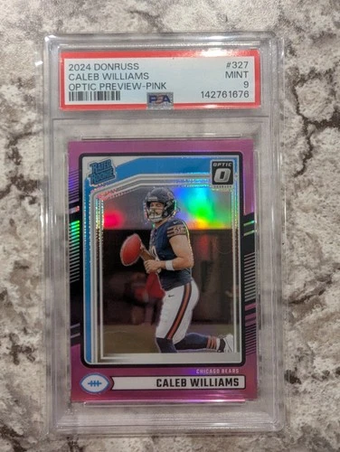 2024 Panini Donruss - Rated Rookie Caleb Williams #327 Optic Preview Pink PSA 9