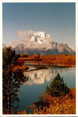 Mount Moran Oxbow Bend Grand Teton National Park Autumn 1992 Postcard