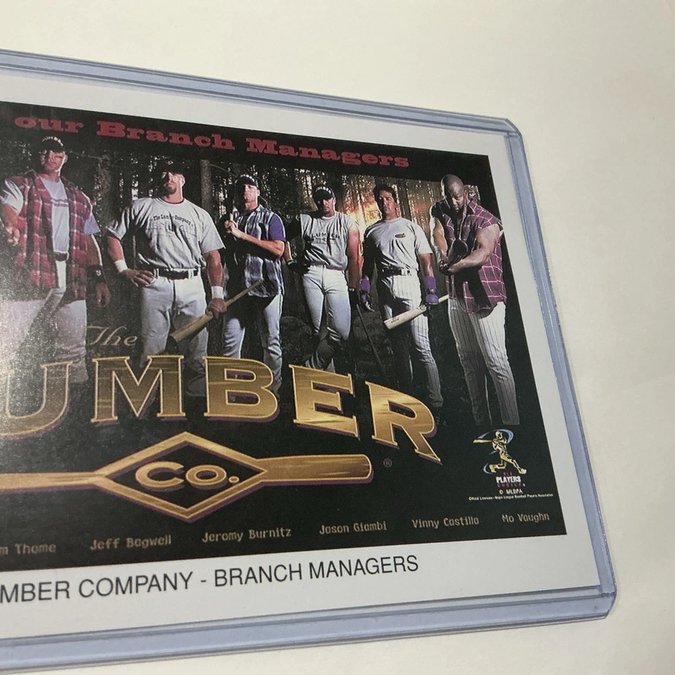 Винтажная промо-плакат MLB Frank Thomas Thome Giambi «THE LUMBER COMPANY» 4x6 - Изображение 4 из 4