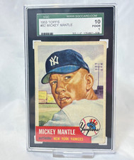 1953 Topps MICKEY MANTLE  Baseball Card #82 SGC 1