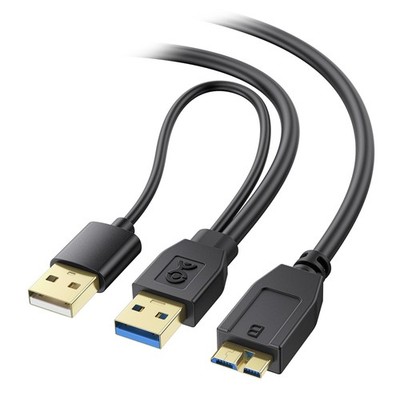 Cable Matters Micro USB 3.0 to USB Y Splitter Cable 20-Inch