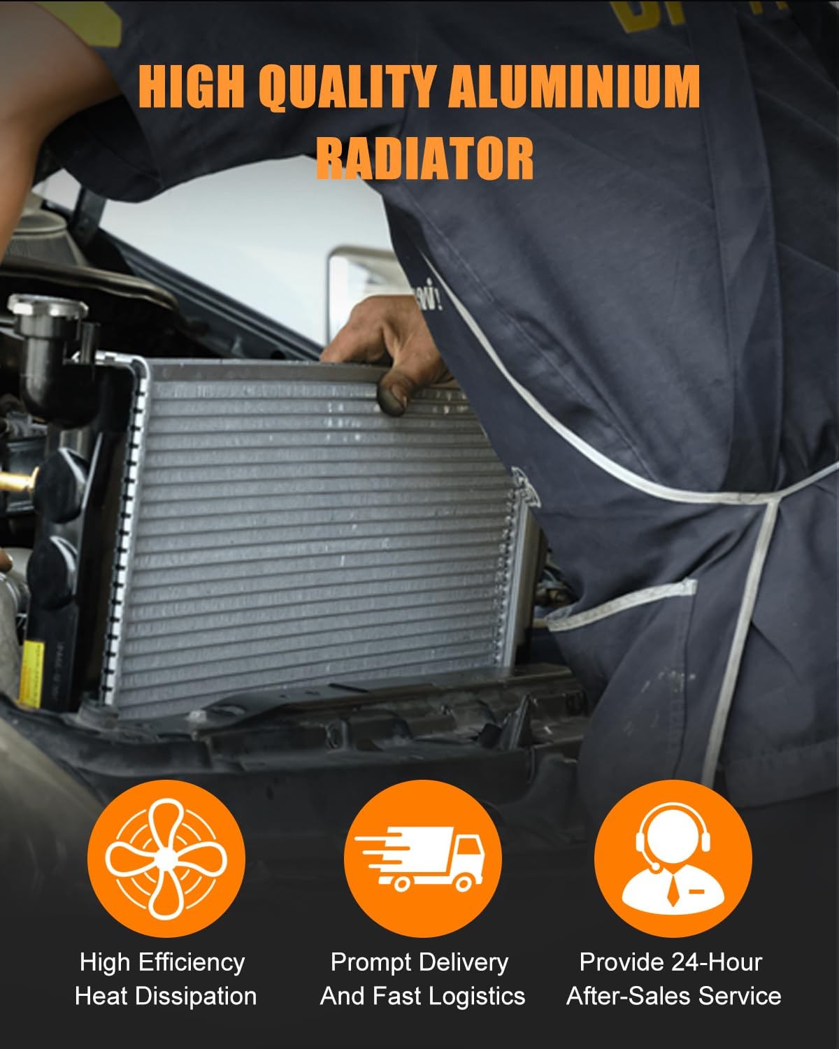 Aluminum Radiator Fit for 2008-2013 for Toyota Highlander 3.5L, Replace13024