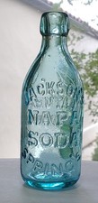 Jackson's Napa Soda Bottle Star Base Pacific Glass Works San Francisco Blob Top