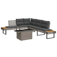 Garden Sofa Set Dark Grey