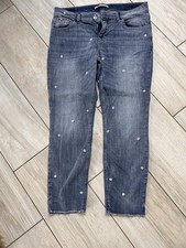 MAC Jeans Slim Flower Gr 42/OL Knöchellänge Blau