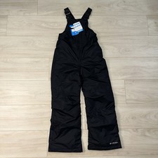 NWT Columbia Kids Snowslope II Bibs Size Youth Medium Black Snow Winter Play