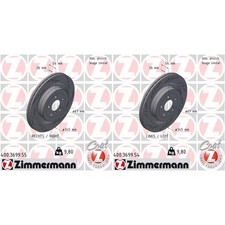 2x ZIMMERMANN BLACK Z 345mm BREMSSCHEIBEN HINTEN passend für MERCEDES-BENZ GL-KL