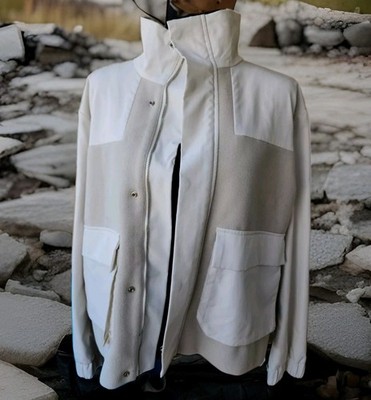 SACAI-FOG FUNNEL,NECK PLEATED JACHET PANELLED DESIGN HIGH QUALITY