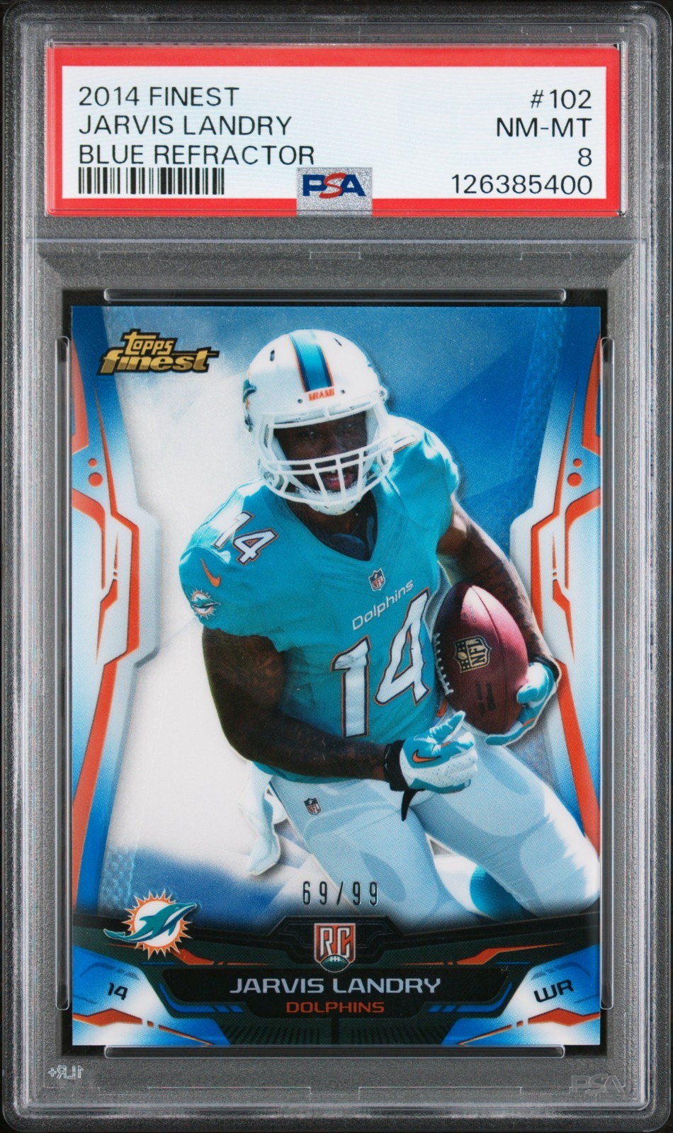 Jarvis Landry Finest #102 Blue Refractor