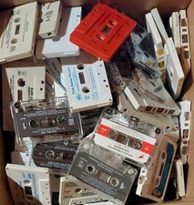Bulk Lot 100 CASSETTE TAPES Party Music Theme Decorating Art Recycle FREE SHIP 