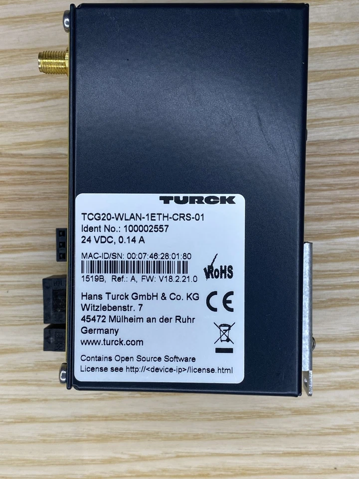 Turck TCG20 Cloud Gateway WLAN 100002557 - NUEVO - Industrial IoT Gateway Modbus OP - Imagen 2 de 2