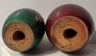 Vtg Carved Etched Floral Wood ORNAMENT Lot 2 Mexico Folk Art TIKI Gourd 4” Xmas — photo 6