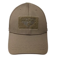 Condor Spell Out Fitted Hat Brown XL Solid 6 Panel Vent Holes Outdoor