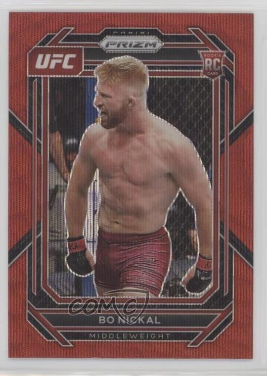 2023 Panini Prizm UFC Ruby Wave Prizm Bo Nickal #103 6ns