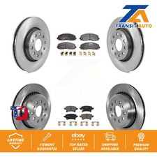 Disc Brake Rotor & Semi-Metallic Pad Front Rear Kit For 2020-2023 Jeep Gladiator