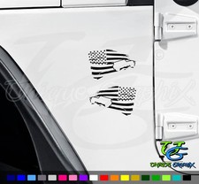 American Flag Decal Car Truck Jeeps Window Decal Sticker Choose Your Color