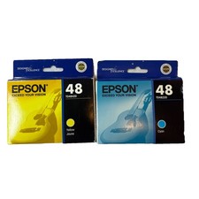 Epson- Yellow And Cyan Ink. 2 Pack. Expired. 48 / Brand New