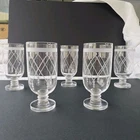 5 pc RARE Steuben 1932 Walter Teague "Saint Tropez" Highball Goblet 7" Art Deco