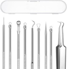 5PCS Blackhead Remover Comedone Extractor Kit - Professional Stainless Steel Too