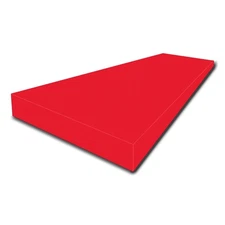 1" Thick x 30" Wide x 72" Long Red High Density Foam Ideal for Foam Padding S...
