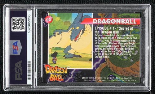 1995 JPP Amada/Artbox Dragon Ball Chromium Secret of the #C2 PSA 8 af0 - Picture 2 of 3