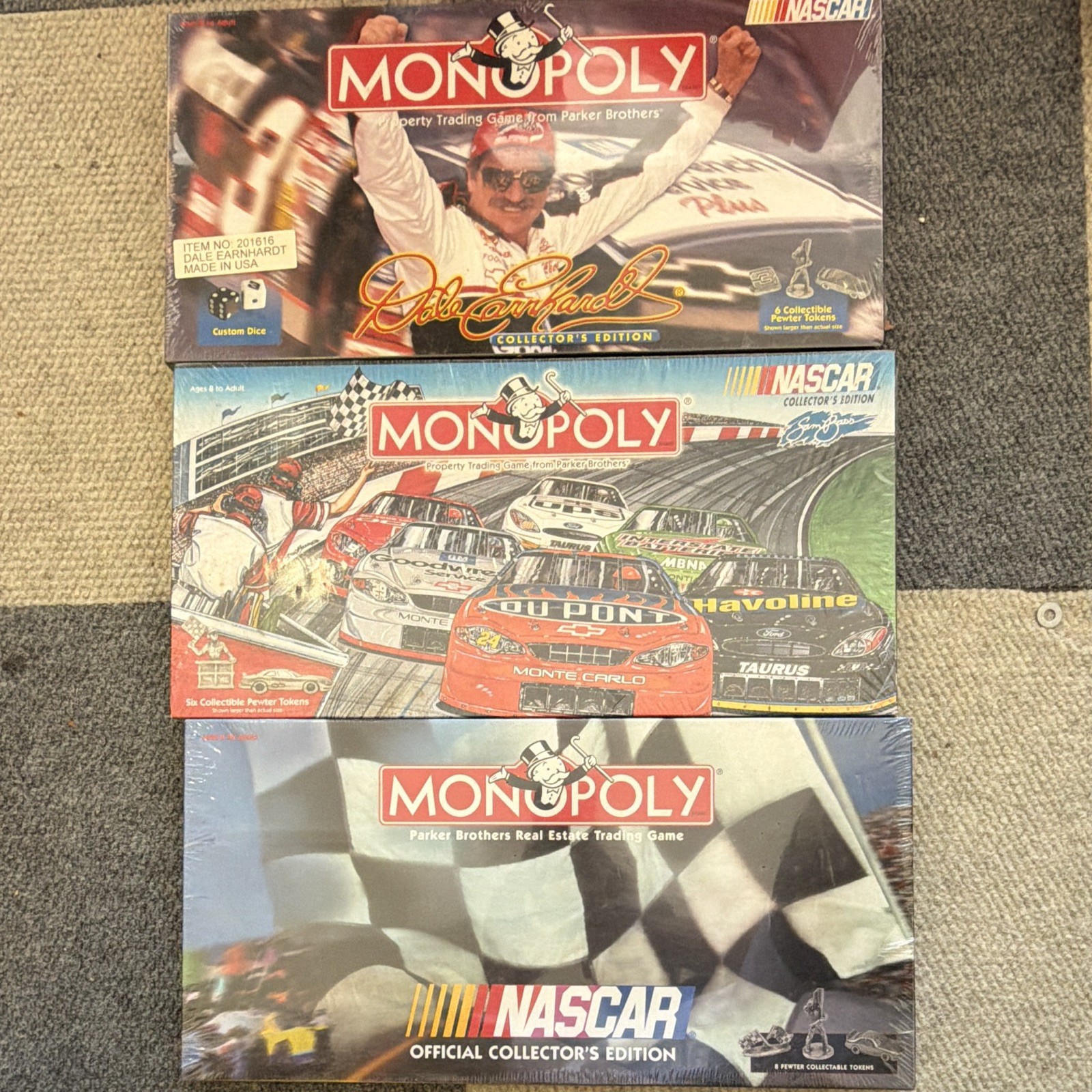 Parker Brothers Monopoly NASCAR Collector's Edition Board Game w/ Custom Dice