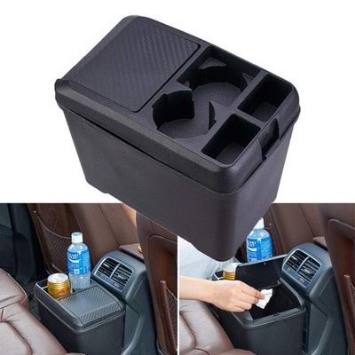 ATMOMO Car Trash Can Bin Waste Container Multi-Function Can, Black