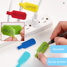 20Pcs Write On Cord Labels Cable Tags Wire Markers for Cable Identification UK