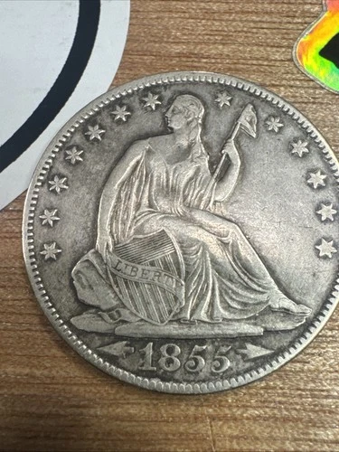 1855-O Arrows Seated Liberty Half Dollar Silver