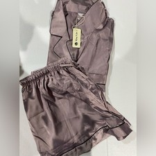 NWT medium pj silk like set purple