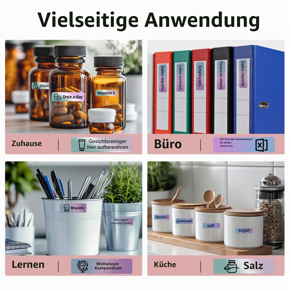 Etiketten Selbstklebend Klebeetiketten Aufkleber für S001 Thermopapier ...