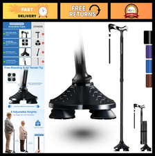 Adjustable Walking Cane for Men Women, Self-Standing, Stability Support