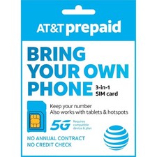 AT T Prepaid SIM Card Kit Nano - Blue