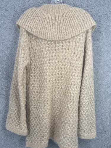 Vtg 70's Italy Handknit Chunky Oversize Cardigan Mohair-Wool Lucite Boho Long, $149.99 - Photo 10