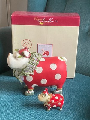 Lot of 2 - Dept. 56 Krinkles Collection by Patience Brewster Bull Dog in PJ s