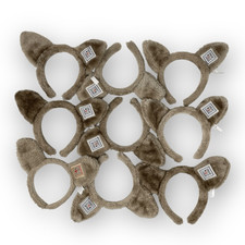 Great Wolf Lodge Wolf Ears Lot of 9 Headbands Gray Souvenir Wolfie Dress Up