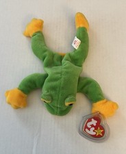 Vintage 1997 SMOOCHY The Frog Ty Beanie Baby 8 inch Stuffed Animal Plush Mint