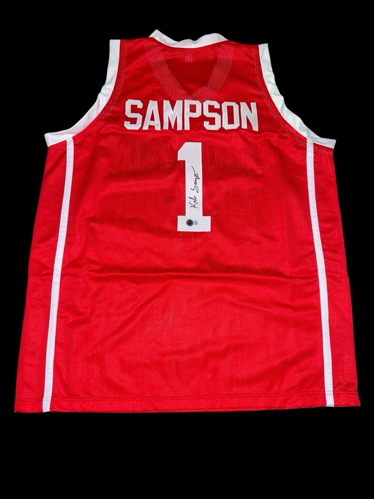 Kelvin Sampson Autographed Signed Houston Cougars CUSTOM BASKETBALL JERSEY HEAD COACH BAS 