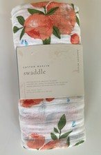 Little Unicorn Cotton Muslin Swaddle Baby Blanket Roses NEW
