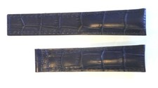 22mm Genuine Leather DARK BLUE Color Alligator-Style Band Strap for TAG HEUER
