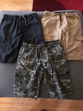3 Boys UniVibe Cargo Shorts, Large, NWOT Elastic Waist