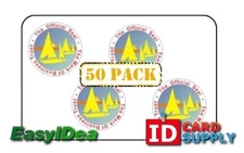 QTY: 50 | Mark of Business ID Card Hologram Overlay with Adhesive Back