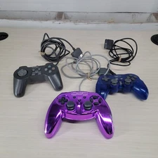 Lot of 3 Playstation One Controllers; Corded Joytech, GamePad, and MadCatz