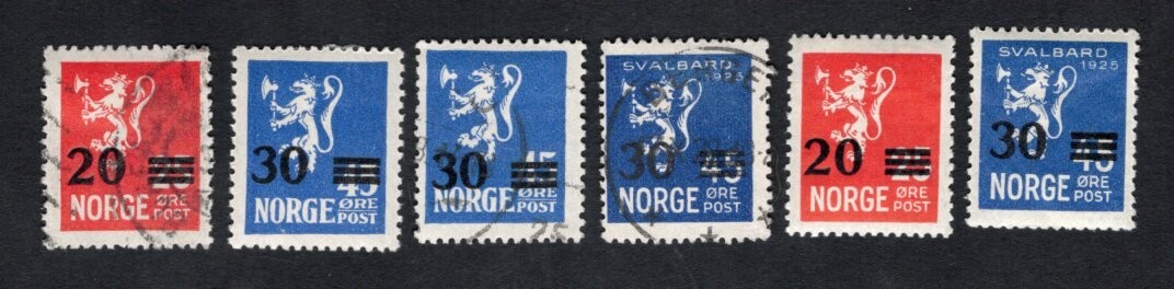 Norway 1927-28 stamps Mi#133-35 START10%ONLY MH/used CV=80$
