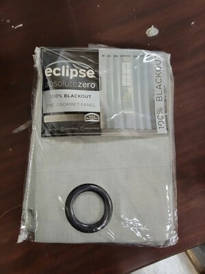 Eclipse Absolute Zero 100% Blackout Motive Grey 40in×95in Curtains 1006060226