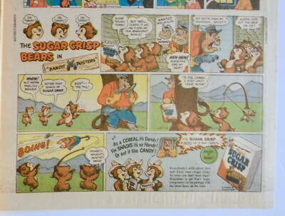 1953 Sunday comic ad page for Post Sugar Crisp - Bears in ''Bandit Busters''