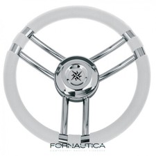 VOLANTE RUOTA TIMONE 3 RAZZE INOX E POLIURETANO Ø350 MM - PER BARCA GOMMONE - B